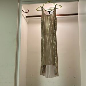 Champagne hi-low evening dress